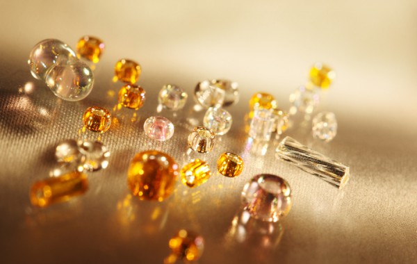 Glass Beads Amber