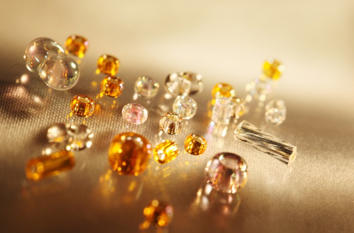 Glass Beads Amber